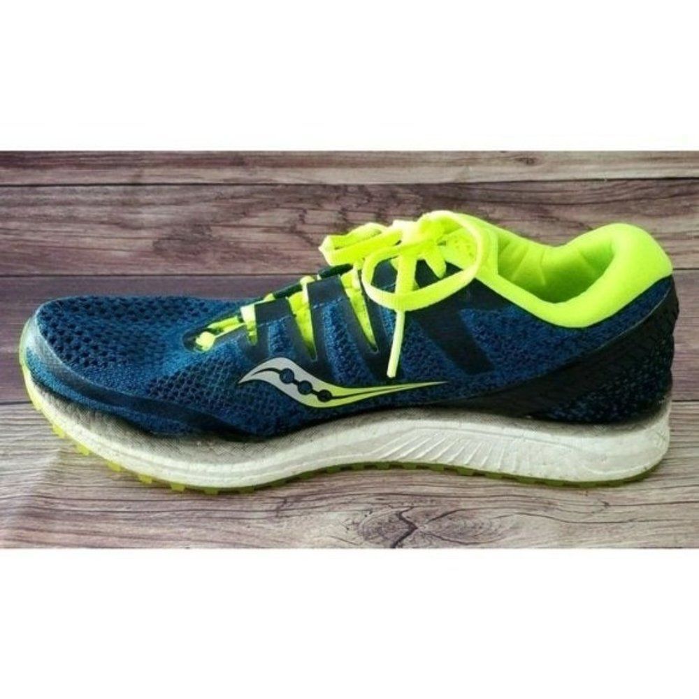 Saucony Mens Freedom ISO 2 Blue Yellow Sneakers 8 - Picture 2 of 6